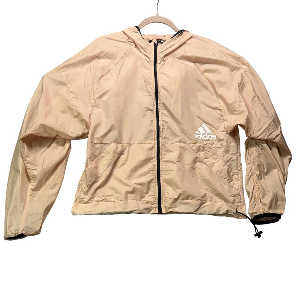 Adidas x Zoe Saldana Women's‎ Lightweight Hooded Windbreaker Jacket Size S